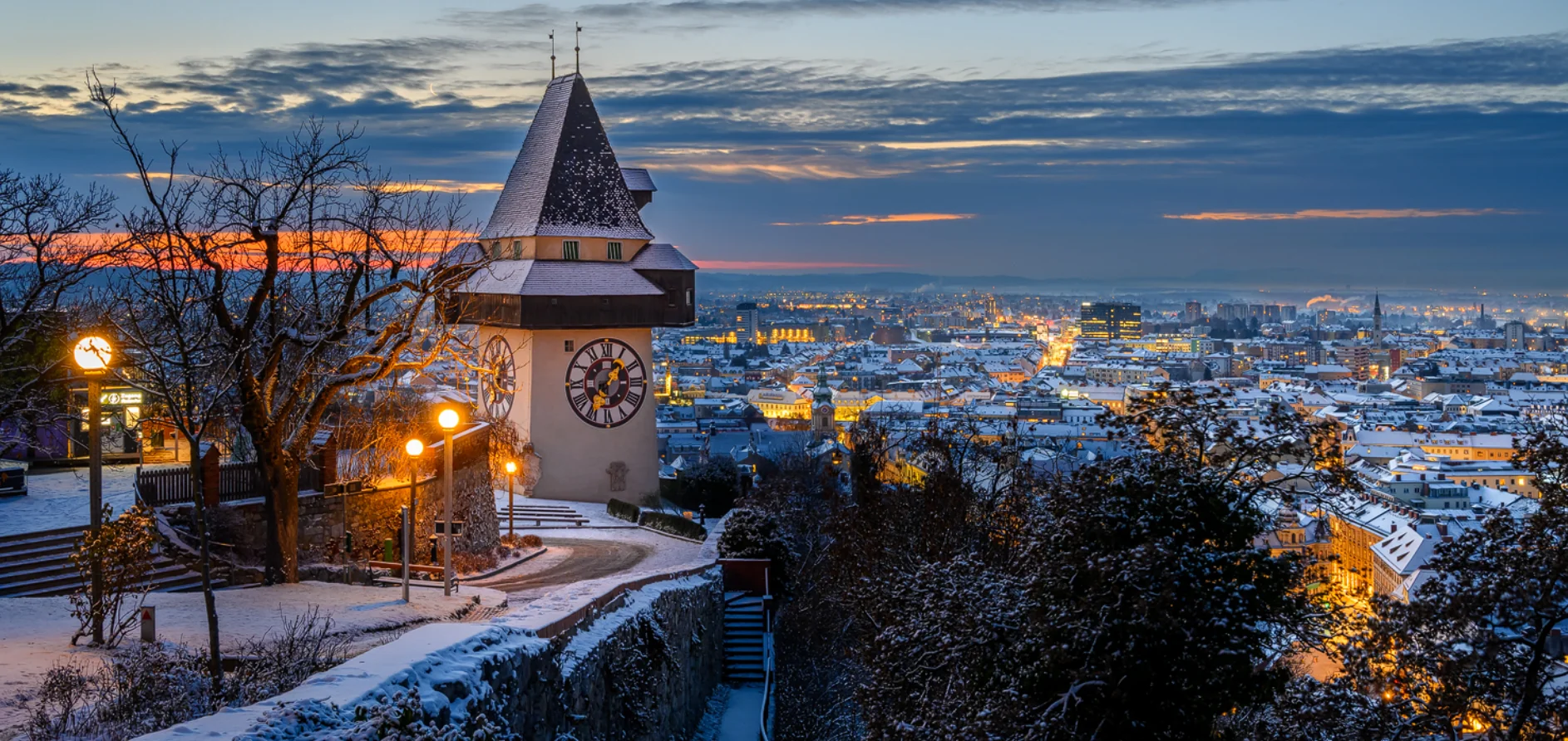 A photo of the Graz's Clock Tower, Austria